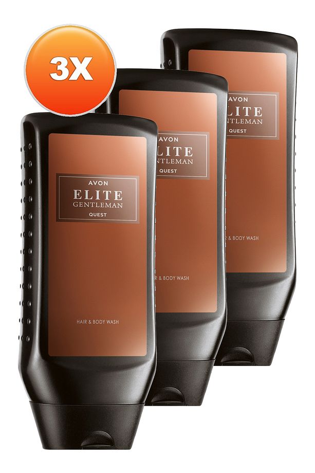 Elite Gentleman Quest Parfüm Kokulu Saç ve Vücut Şampuanı 250 Ml. Üçlü Set - 2