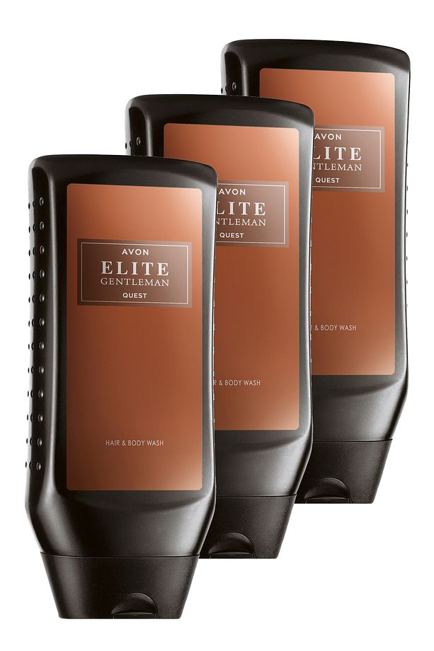Elite Gentleman Quest Parfüm Kokulu Saç ve Vücut Şampuanı 250 Ml. Üçlü Set - 1