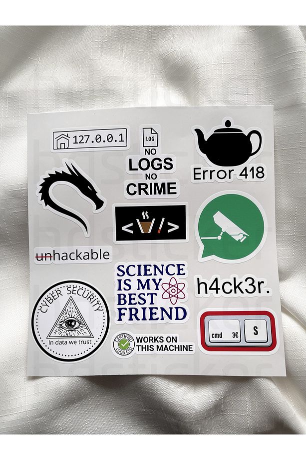 Yazılım & Yazılımcı Laptop Notebook Tablet Etiket Sticker Set P6 - 1