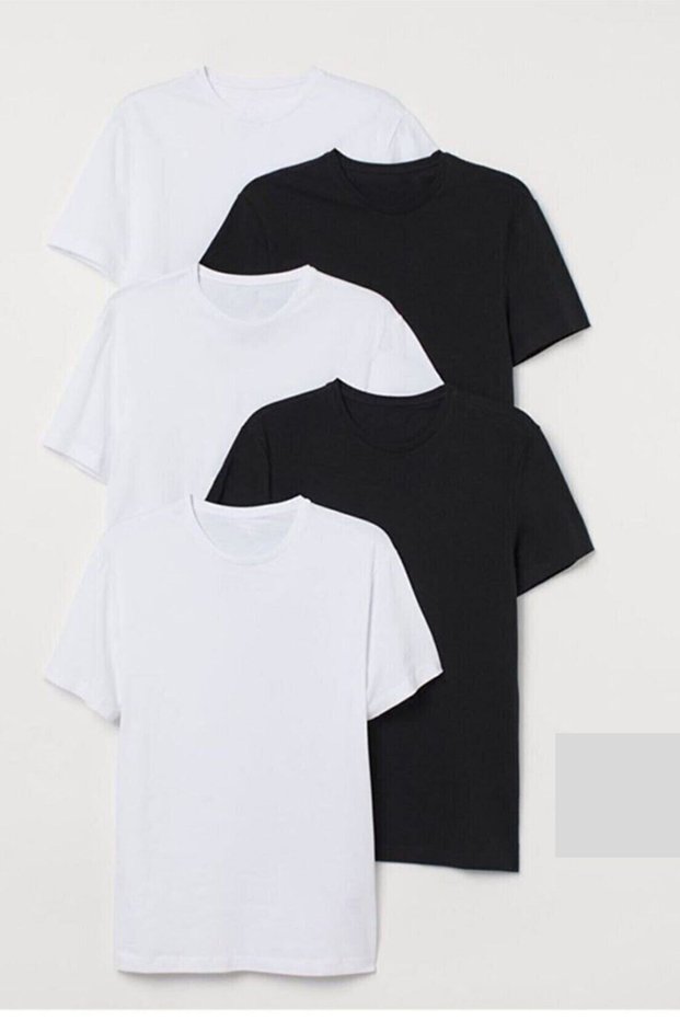 Men's Slim Fit Basic T-Shirt 5-Pack