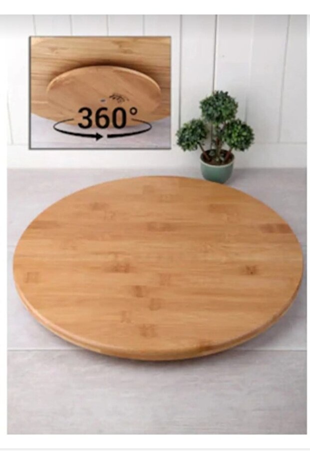 Bamboo Flat Rotating Presentation & Tray - 1