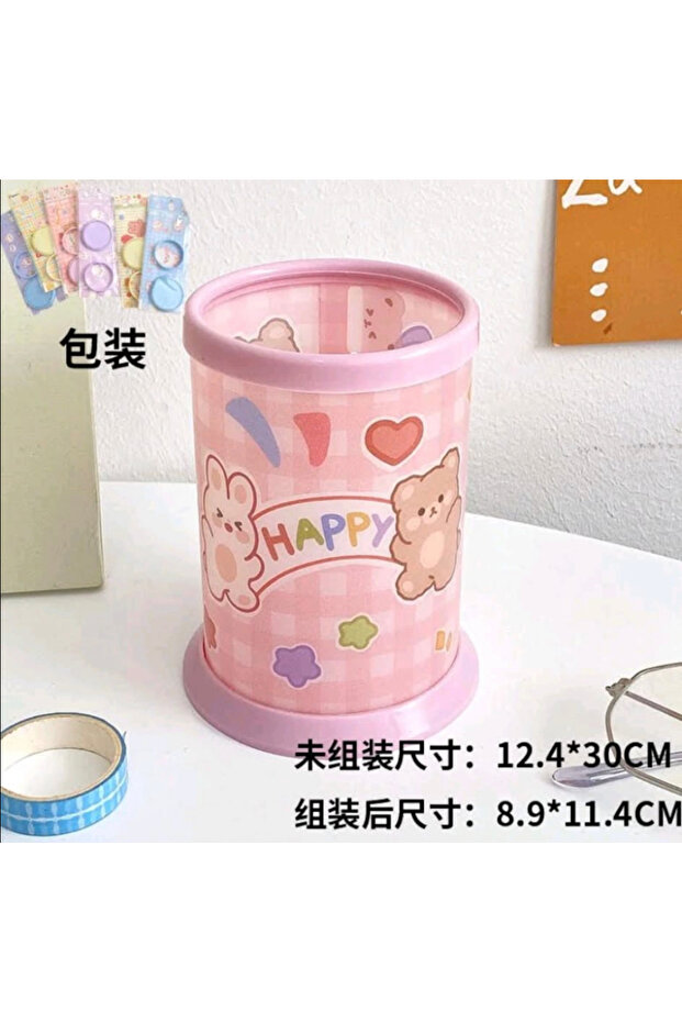Kawaii تيدي كوكو بير تيدي بير أرنب حامل قلم مقلمة منظم مستحضرات التجميل