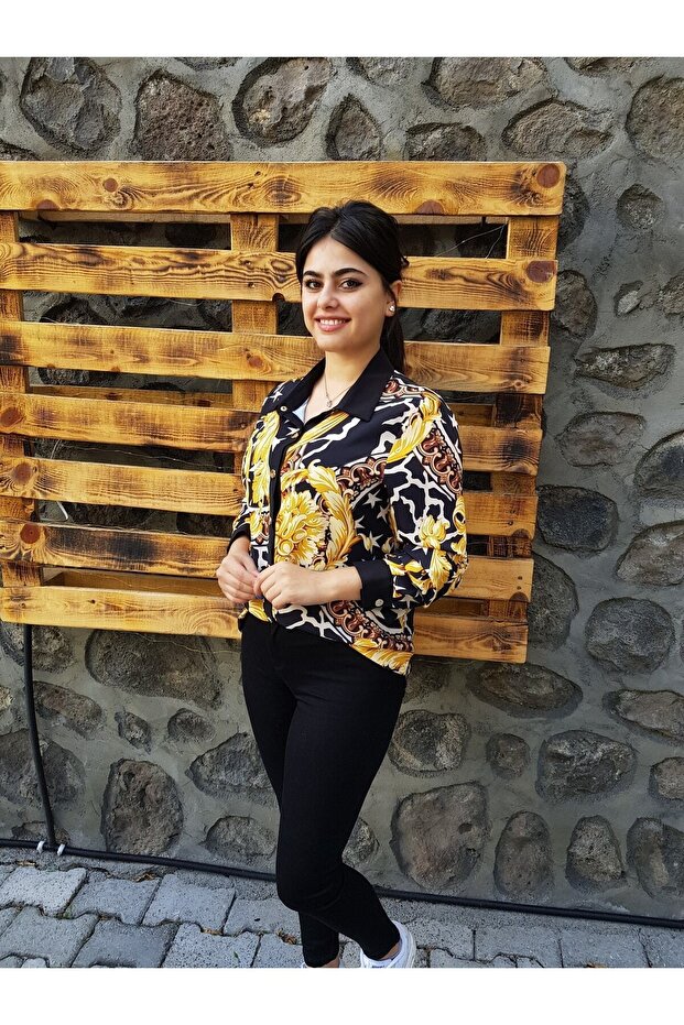 Black Patterned Design Shirt - 3