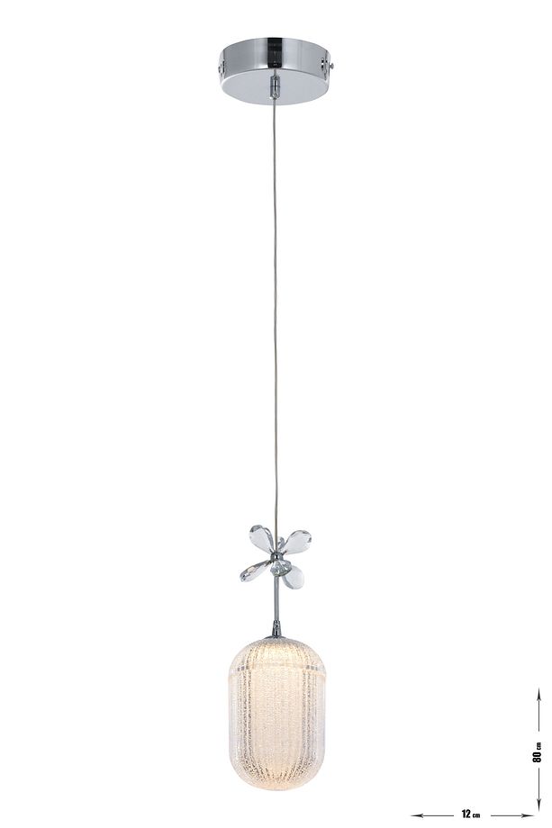 Motta Tekli Ledli Modern Lüks Sarkıt Avize (3 RENK LED; SARI - BEYAZ - GÜN İŞIĞI) - Krom - 4