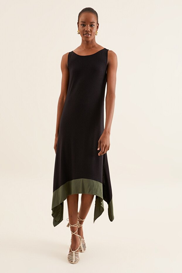 Women's Black Asymmetrical Dress