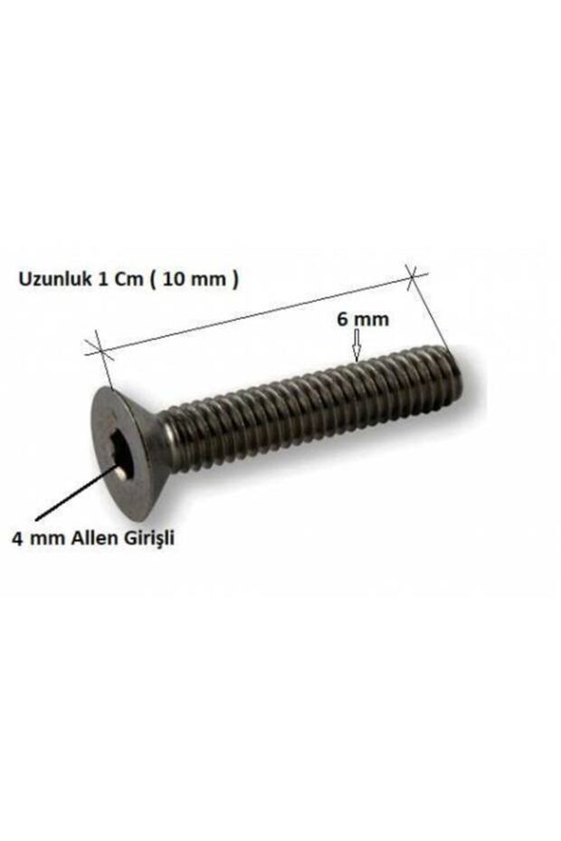 Havşa Başlı Imbus Civata 6mx10mm 10 Adet - 2