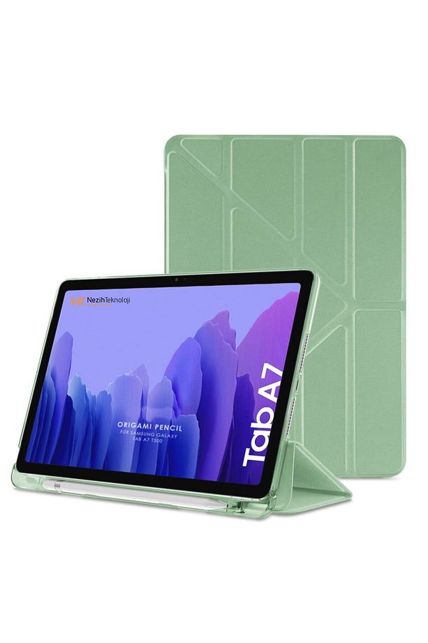 Samsung Galaxy Tab A7 T500 T507 10.4" Kalem Bölmeli Standlı Kapaklı Uyku Modlu Akıllı Kılıf - 1