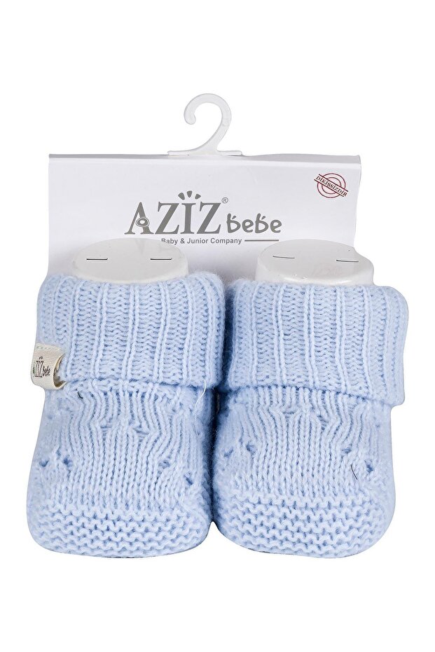 Baby Boy Knitted Booties Azzp38225
