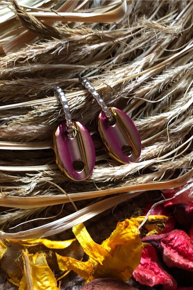 Neon Fuchsia Yellow Mixed Color Antiallergic Sailor Knot Earrings