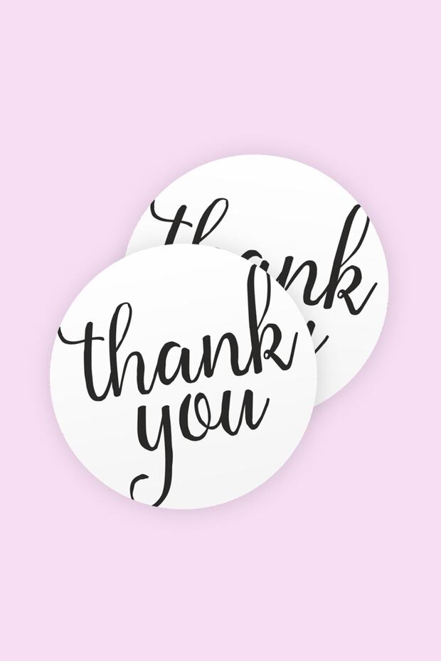 Etichetă de pachet scrisă Mulțumesc - 2