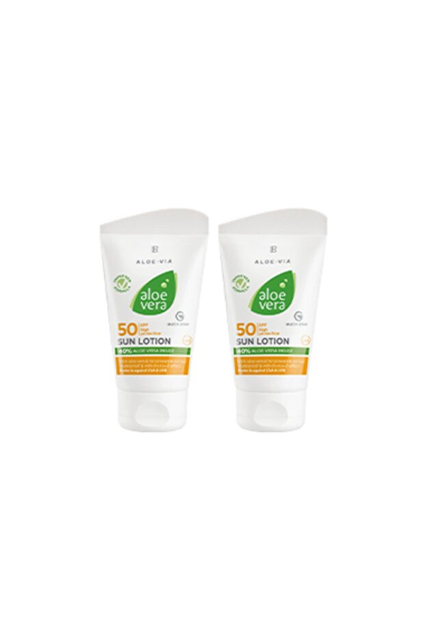 مجموعة لوشن واقي من الشمس SPF50 مكونة من قطعتين بالصبار