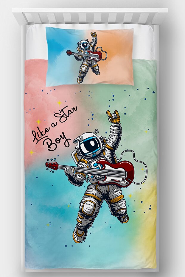Single Decorative Bedspread Astronaut