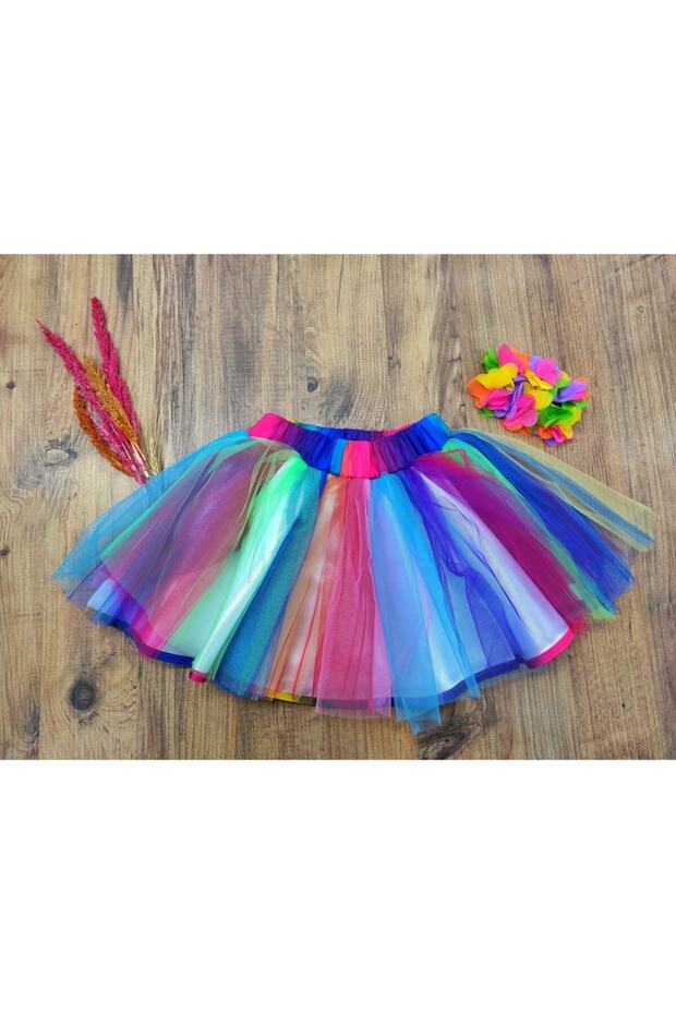 Girl's Colorful Tulle Lined Skirt