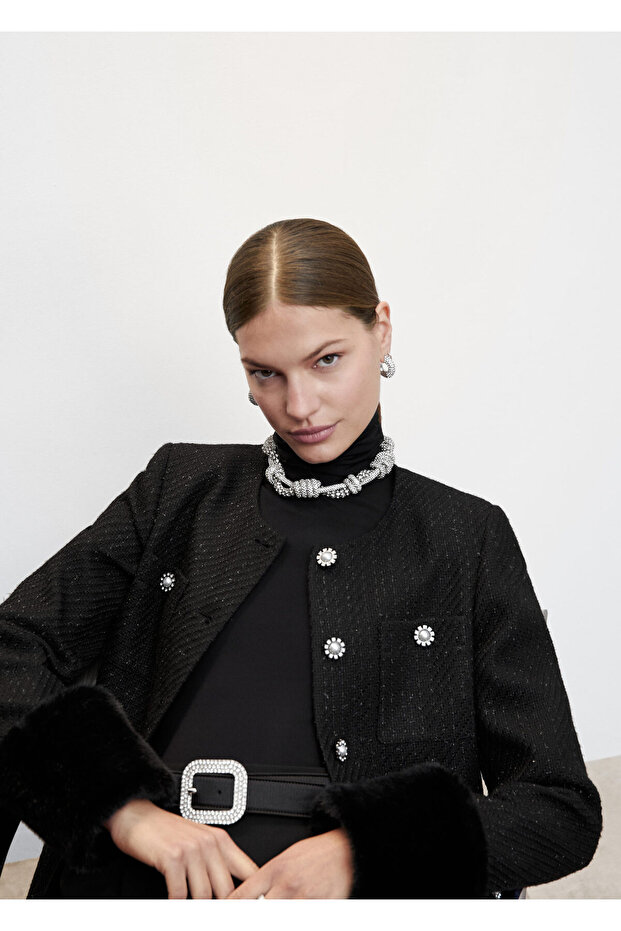 Siyah Kadın Ceket 37049105 - 5