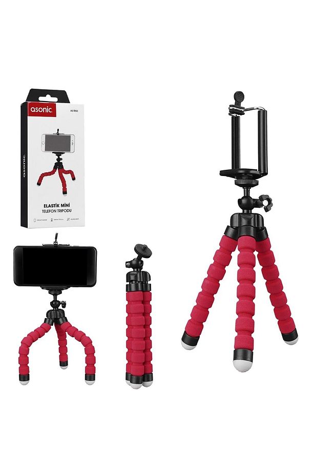 Trıpod Mini Elastik Telefon Tutucu Tutacağı As-tr03 - 6