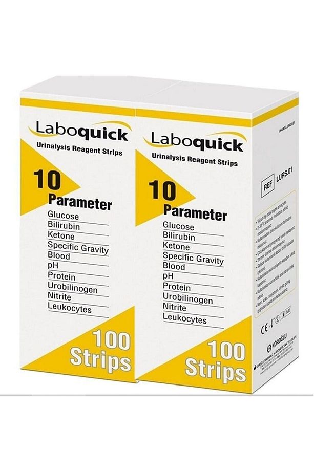 Laboquick Keton Çubuğu Idrar Stribi 100LÜ Kutu 10 Parametre 2 Kutu 200 Adet - 1