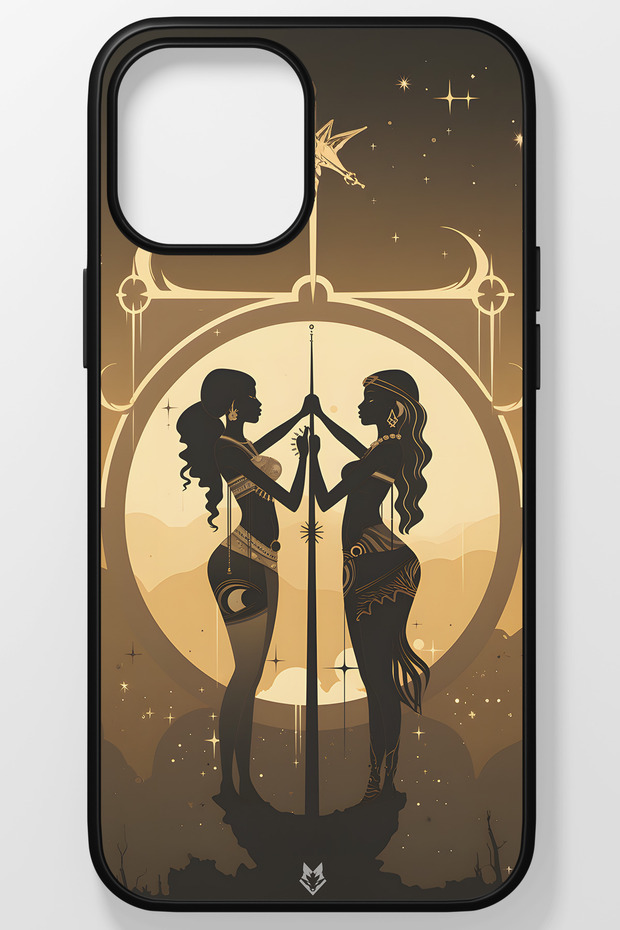Zodiac Horoscope Unbreakable (Tempered) Glass Hard Plastic iPhone 15 Pro Phone Case