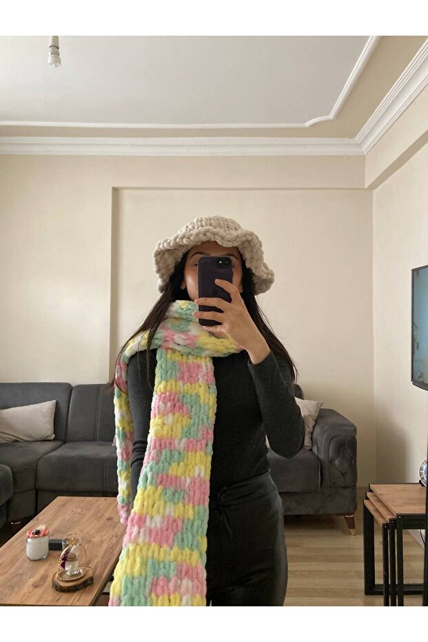 El Örgüsü Atkı Puffy Moda Biçer - 4