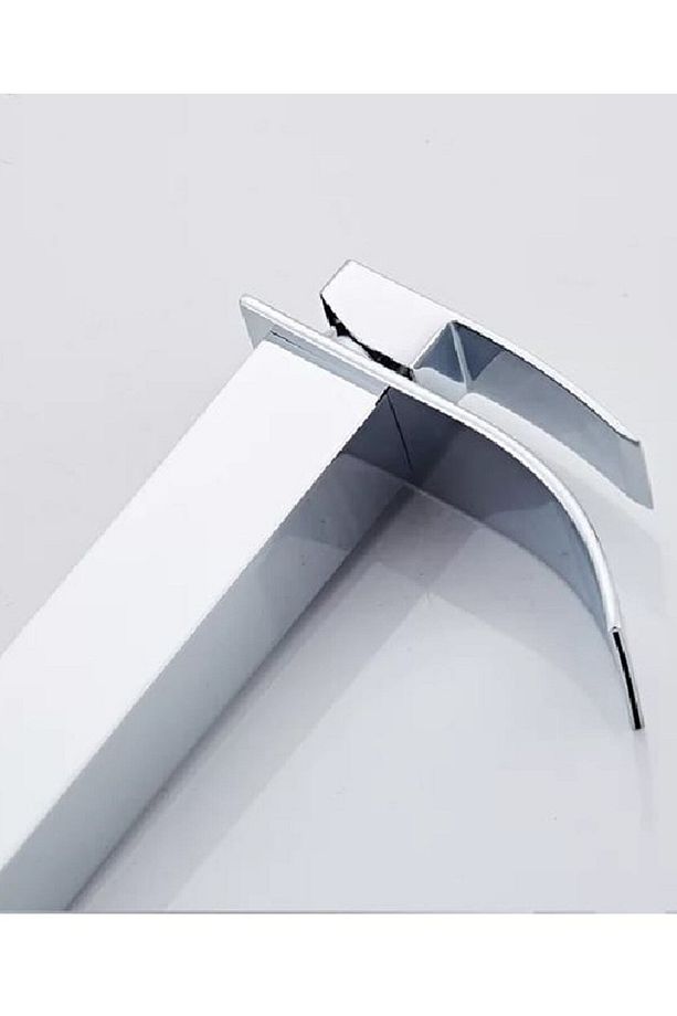 Krom Çanak Lavabo Bataryası Oval Havza Model Uzun/yüksek Gümüş Gri Lavabo Musluğu Çift Girişli - 8