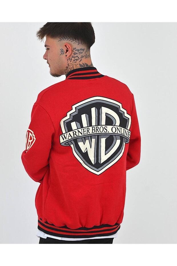 Baskılı Oversize Kolej Ceket - 2