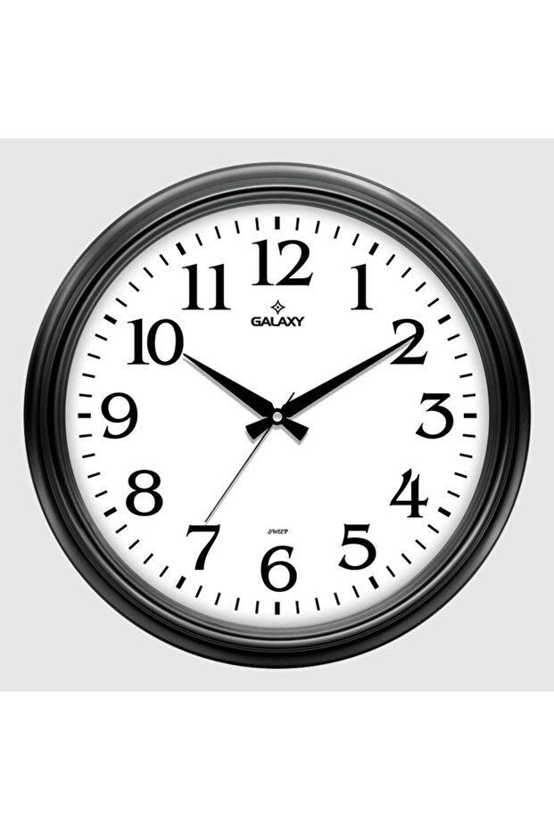 DUVAR SAATİ SİYAH RENK 46CM - 1