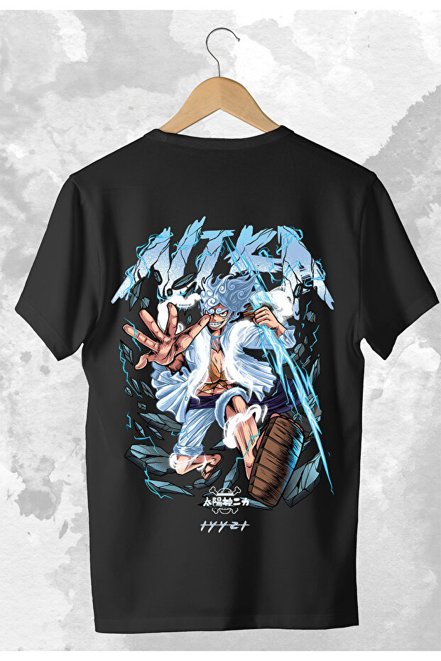 One Piece: Monkey D Luffy Baskılı Oversized Anime Tshirt - 1