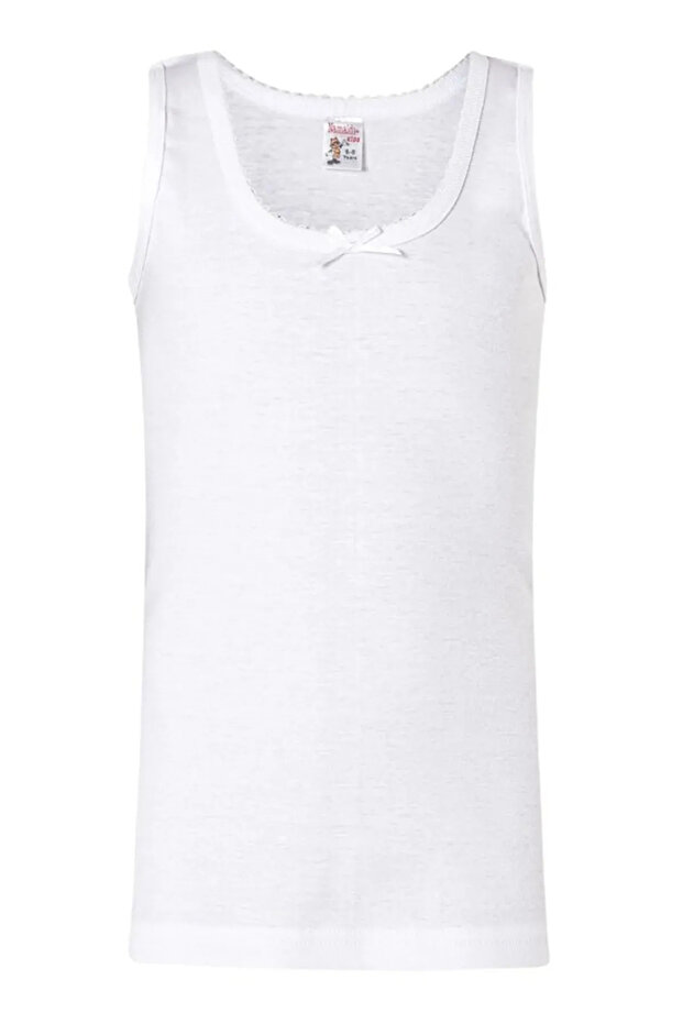 Girl's Ribbed Cotton Wide Strap Tank Top 4 Pieces