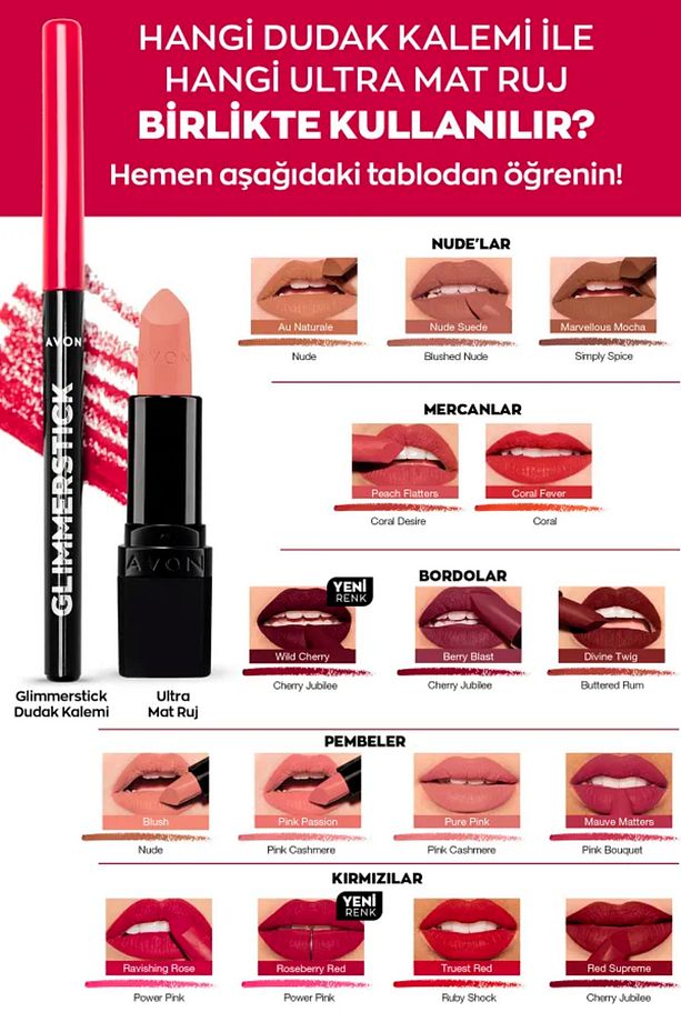 Glimmerstick Asansörlü Dudak Kalemi - Ruby Shock 2'li + Lovider Cep Aynası Hediye - 6