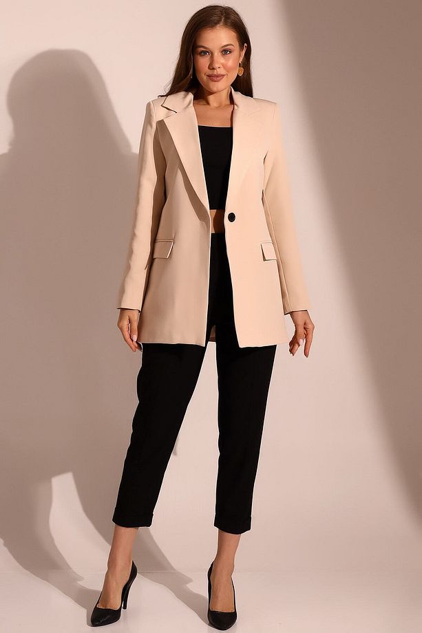 Tek Düğmeli Blazer Model Ceket - 1