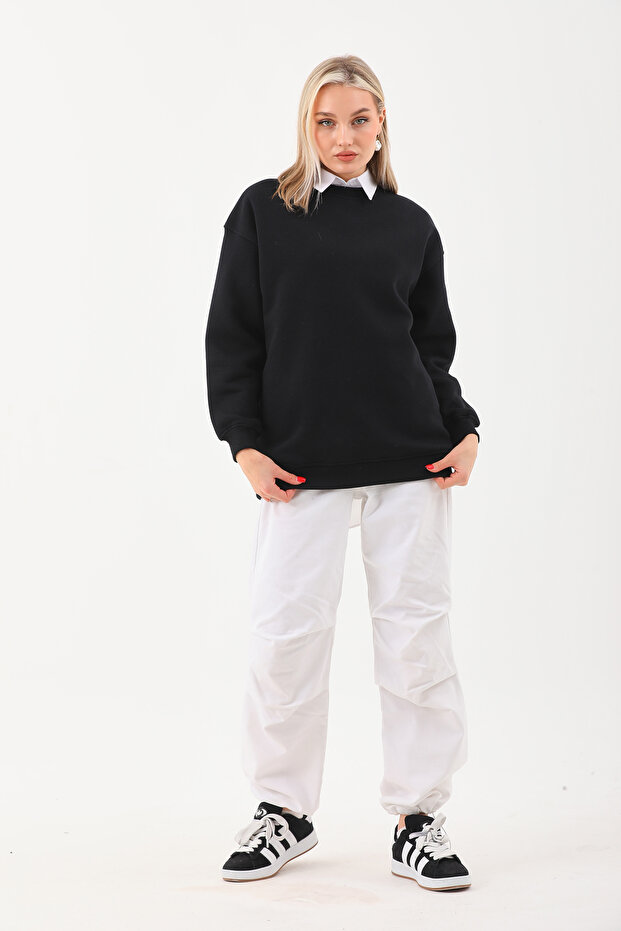 Ice Bisiklet Yaka Oversize Sweatshirt - 4