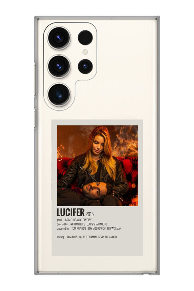 Samsung Galaxy S23 Ultra Compatible Luciultrar Minimalist Poster Pattern Transparent Phone Case