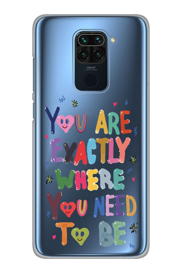 حافظة هاتف شفافة متوافقة مع هاتف Xiaomi Redmi Note 9، أنت بالضبط حيث تحتاج إلى أن تكون