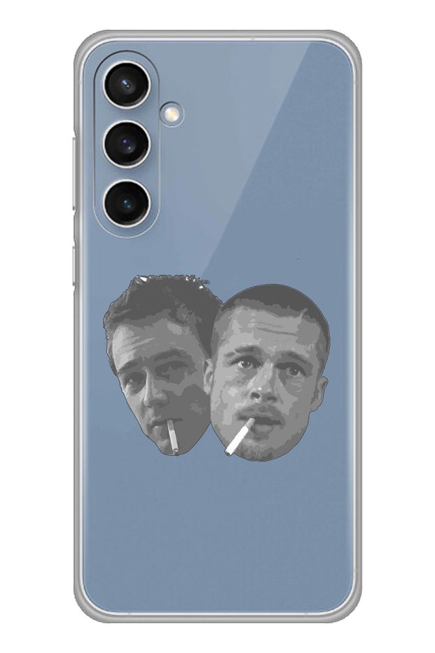 Fight Club Patterned Transparent Phone Case Compatible with Samsung Galaxy S23 Fe
