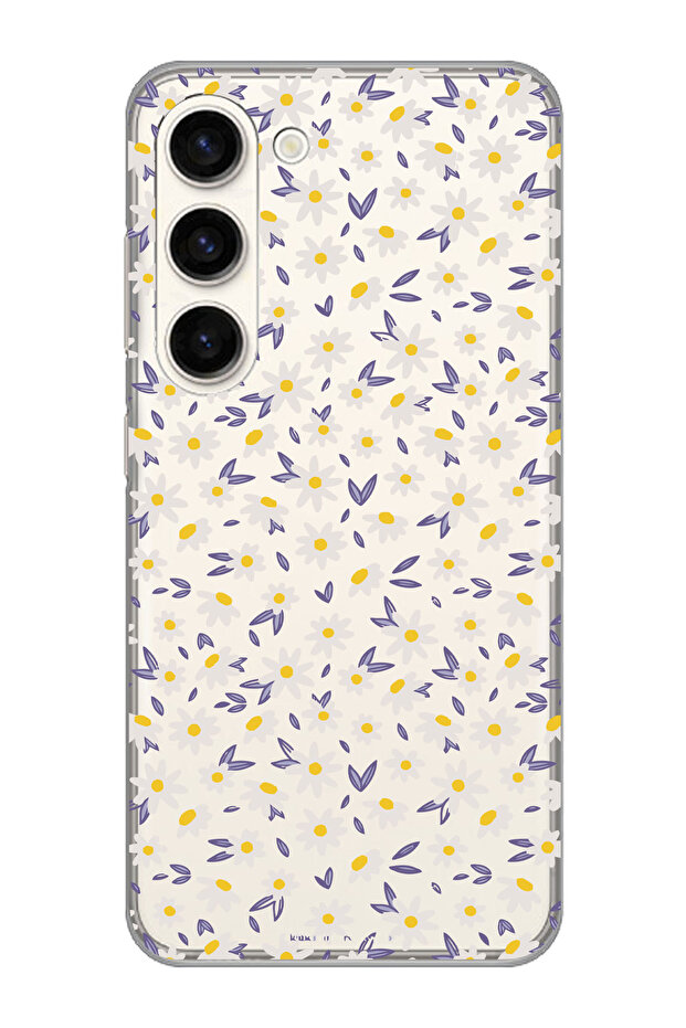 حافظة هاتف شفافة بنمط ديزي متوافقة مع هاتف سامسونج جالاكسي S23 - 1