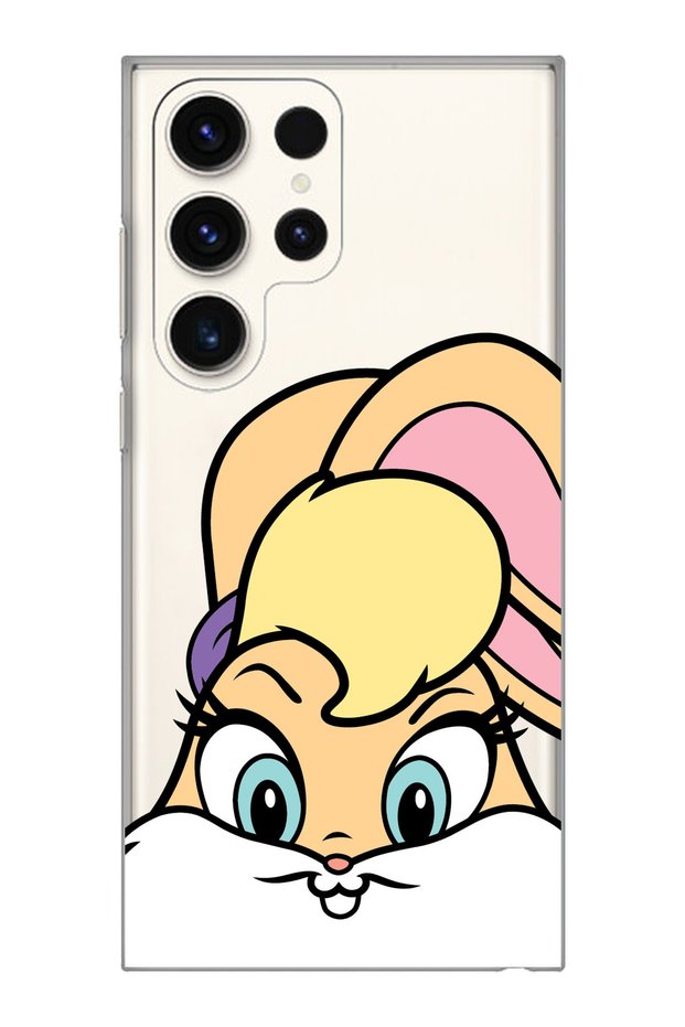 Samsung Galaxy S23 Ultra Compatible Lola Bunny Patterned Transparent Phone Case
