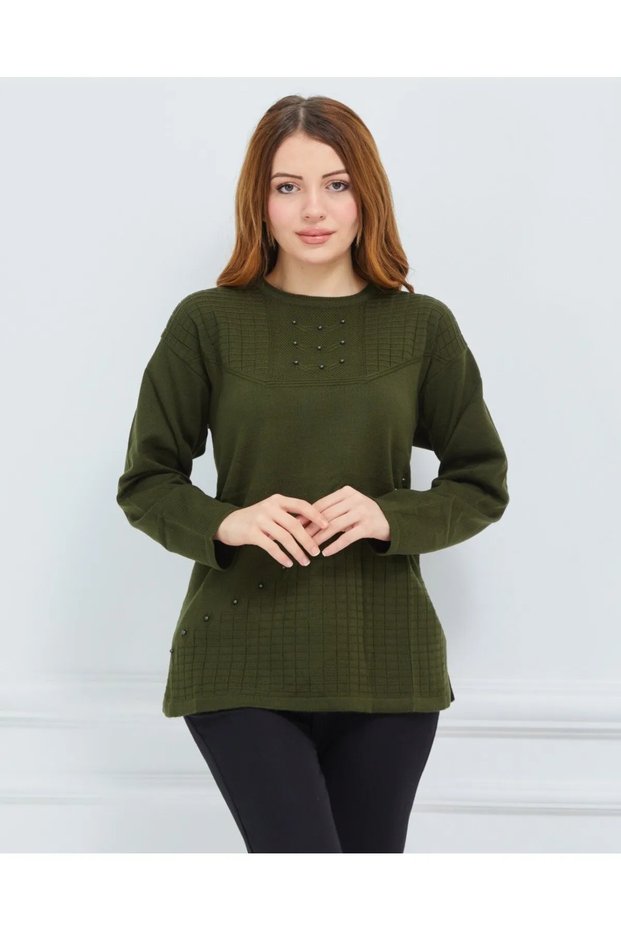 Women's Knitwear Winter Middle Age Mother Blouse Sweater NBL25489