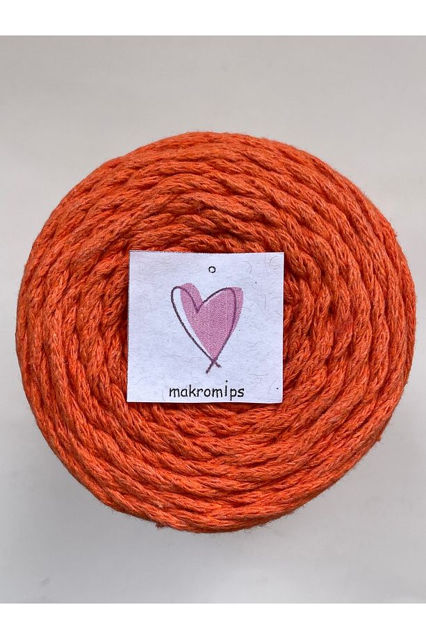 MAKROME İP (250gr-185m-2mm) PREMIUM PAMUK KOTON COTTON YUVARLAK HOBİ ÇANTA ÖRGÜ İPİ - 3