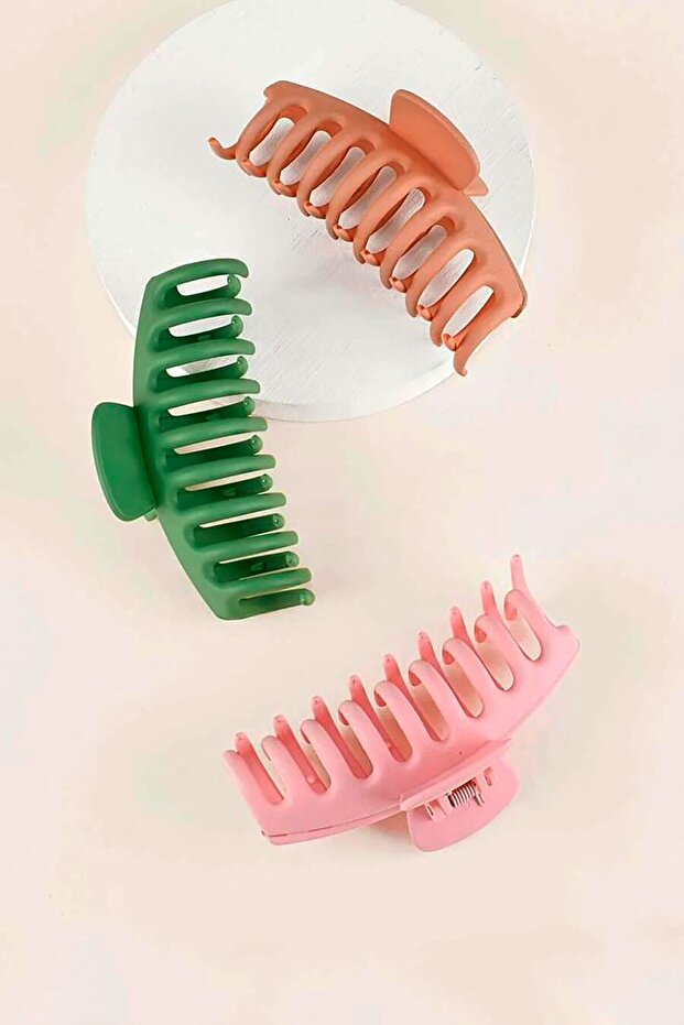 Pink - Orange - Green 3-Piece Large Size Anti-Slip Latch Buckle Set
