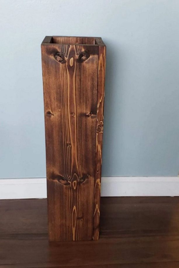Dekoratif Ahşap Pampas Yapay Çiçek Vazosu 48 Cm - 2