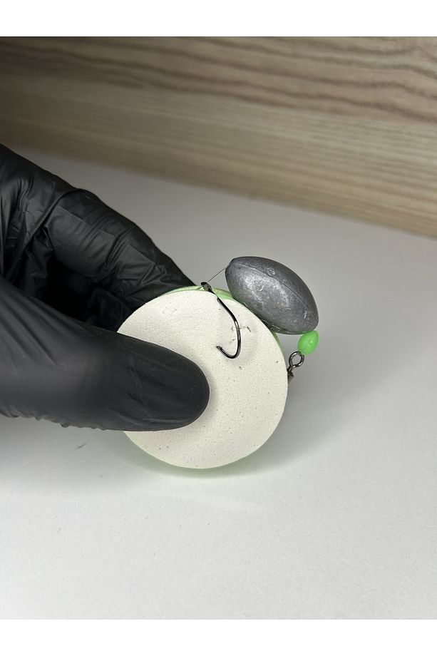 Glowlu Tek İğneli 50 Gram Gezer Kurşunlu Hazır Olta İğnesi Kıyı (Çipura,Mercan,Lidaki,VB) - 2