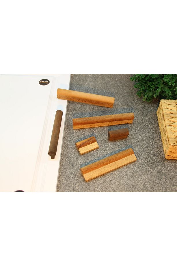 Ahşap Kulp Yuvarlak Ekstra Kulp (TEKLİ)-dolap Kulpu Çekmce Kulpu Tekli(DOĞAL VERNİK) - 2