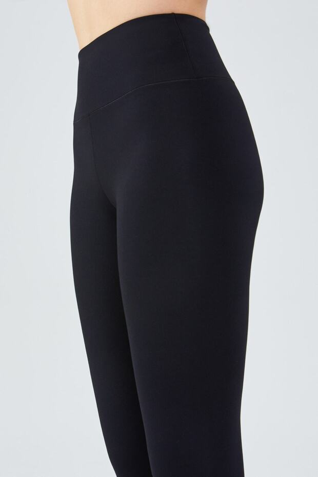 Push Up Yüksek Bel Toparlayıcı Tayt Siyah - 6