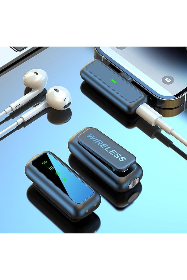 Iphone 15 Serisi Ve Android Uyumlu Kablosuz Yaka Mikrofonu Type-c Uyumlu Klipsli J11 - 2