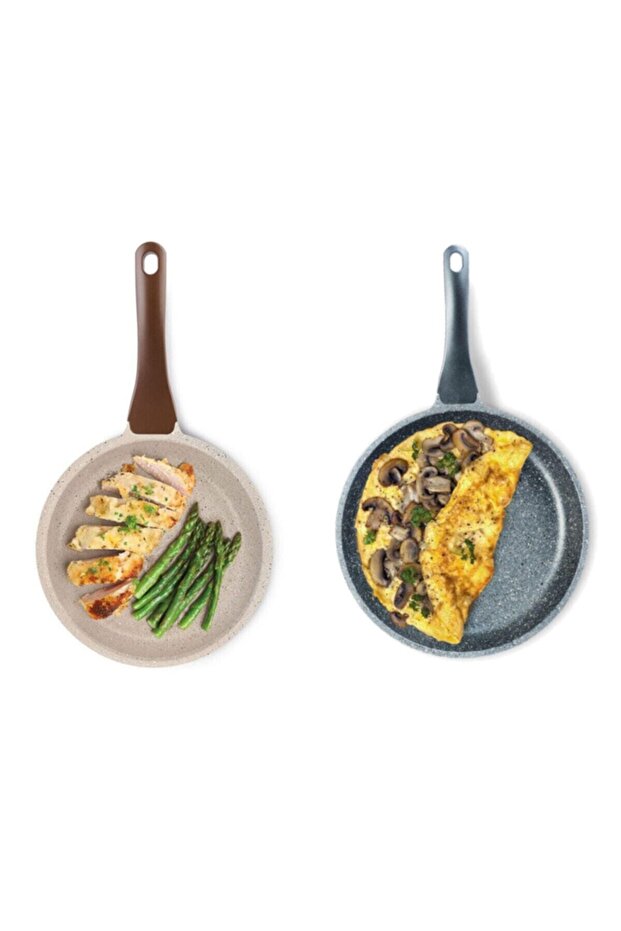 Granit Ikili Tava 20 Cm Vizon Ve Gri - 1