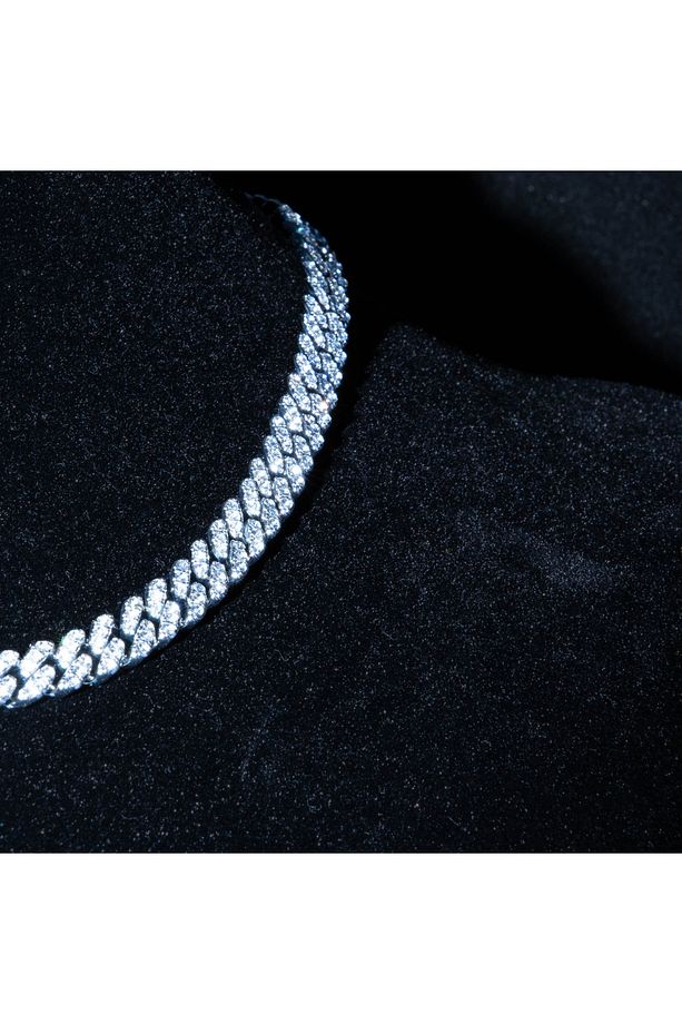 8MM Micro Cuban Chain Silver - 6