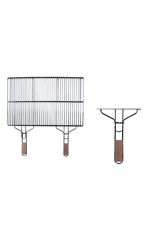 63x40 Krom Kaplamalı Çift Saplı Izgara - 2