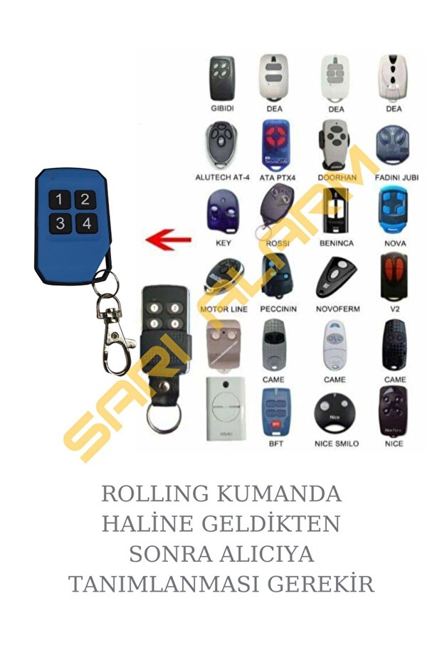 Rollıng ( Nice - Bft - Hiland Vb ) Olabilen Akıllı Kumanda - 2