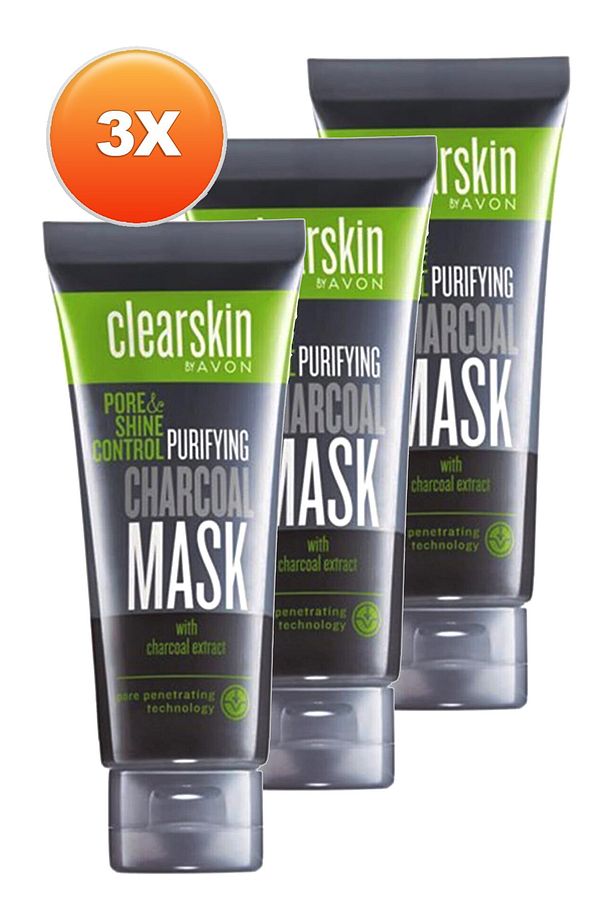 Clearskin Pore Shine Kömür Maske 75 Ml. Üçlü Set - 2