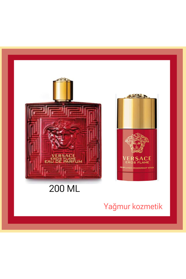 Eros Flame Edp 200mL+Eros Flame deostick 75ML - 1