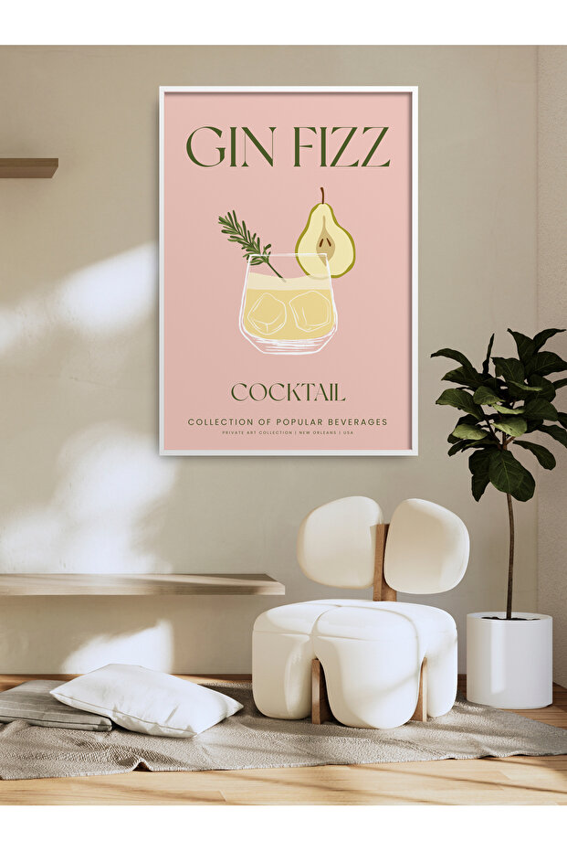 Single Framed Cocktail Series Painting Modern Poster Painting Tk/441